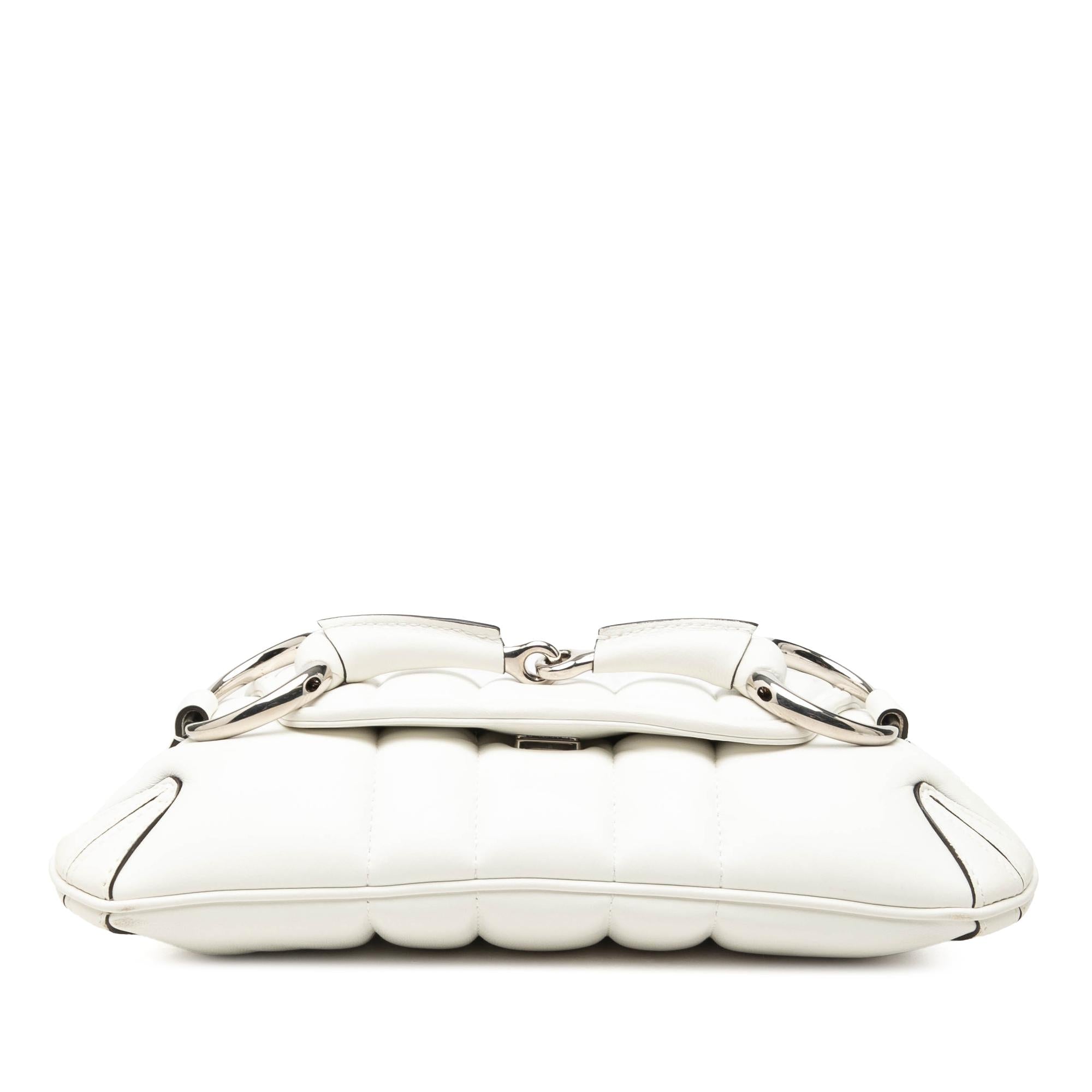 Gucci Small Quilted Calfskin Horsebit Chain Satchel