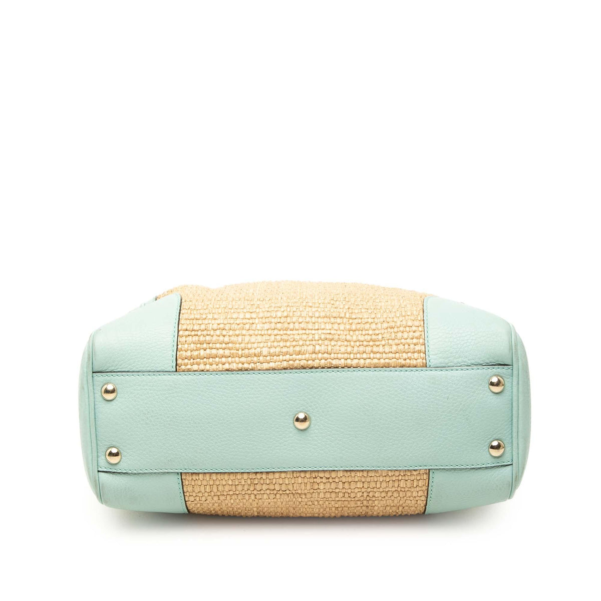 Gucci Small Raffia Bamboo Shopper Satchel