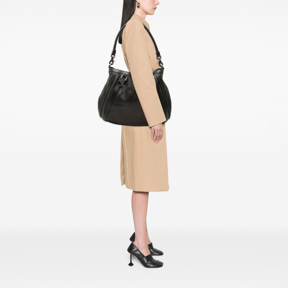 Gucci Smooth Calfskin Abbey D Ring Convertible Tote