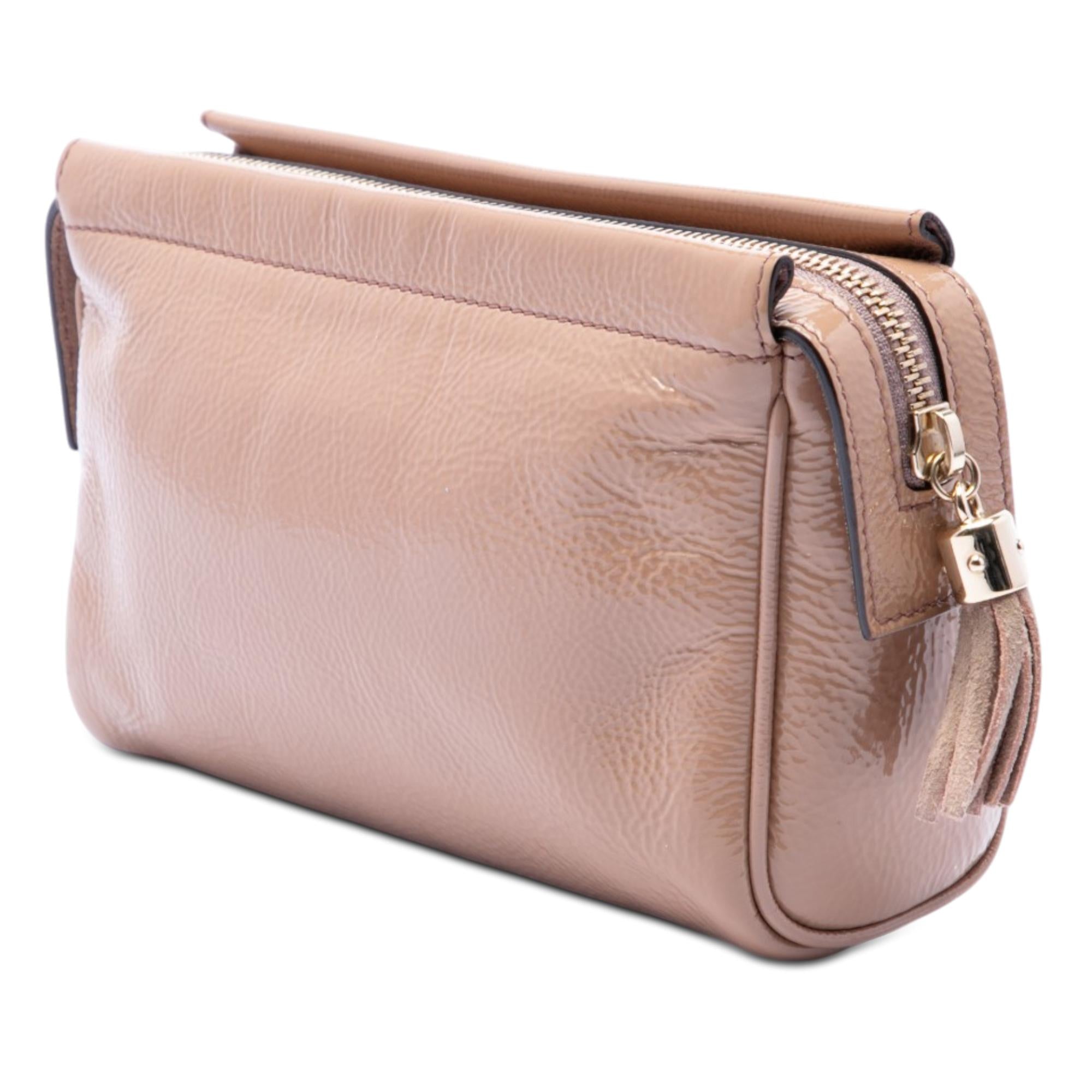 Gucci Soft Patent Soho Clutch