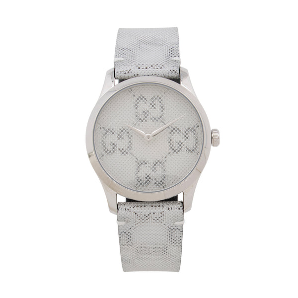 Gucci Stainless Steel GG Hologram Leather G-Timeless Watch (SHF-LehY5T)
