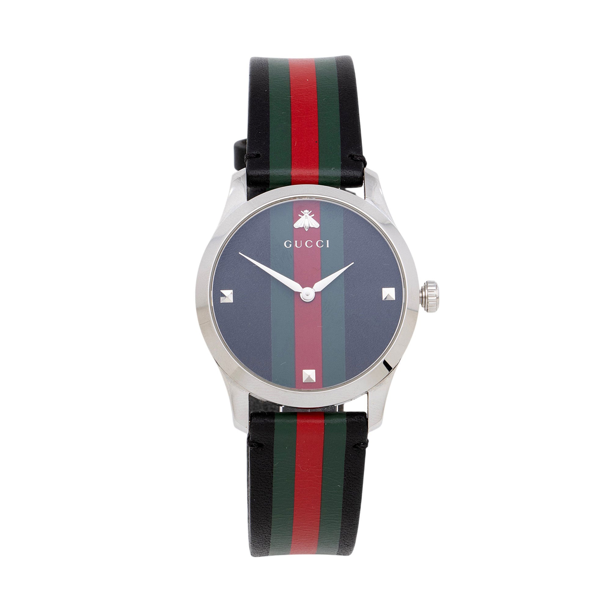 Gucci Stainless Steel Web G-Timeless Watch