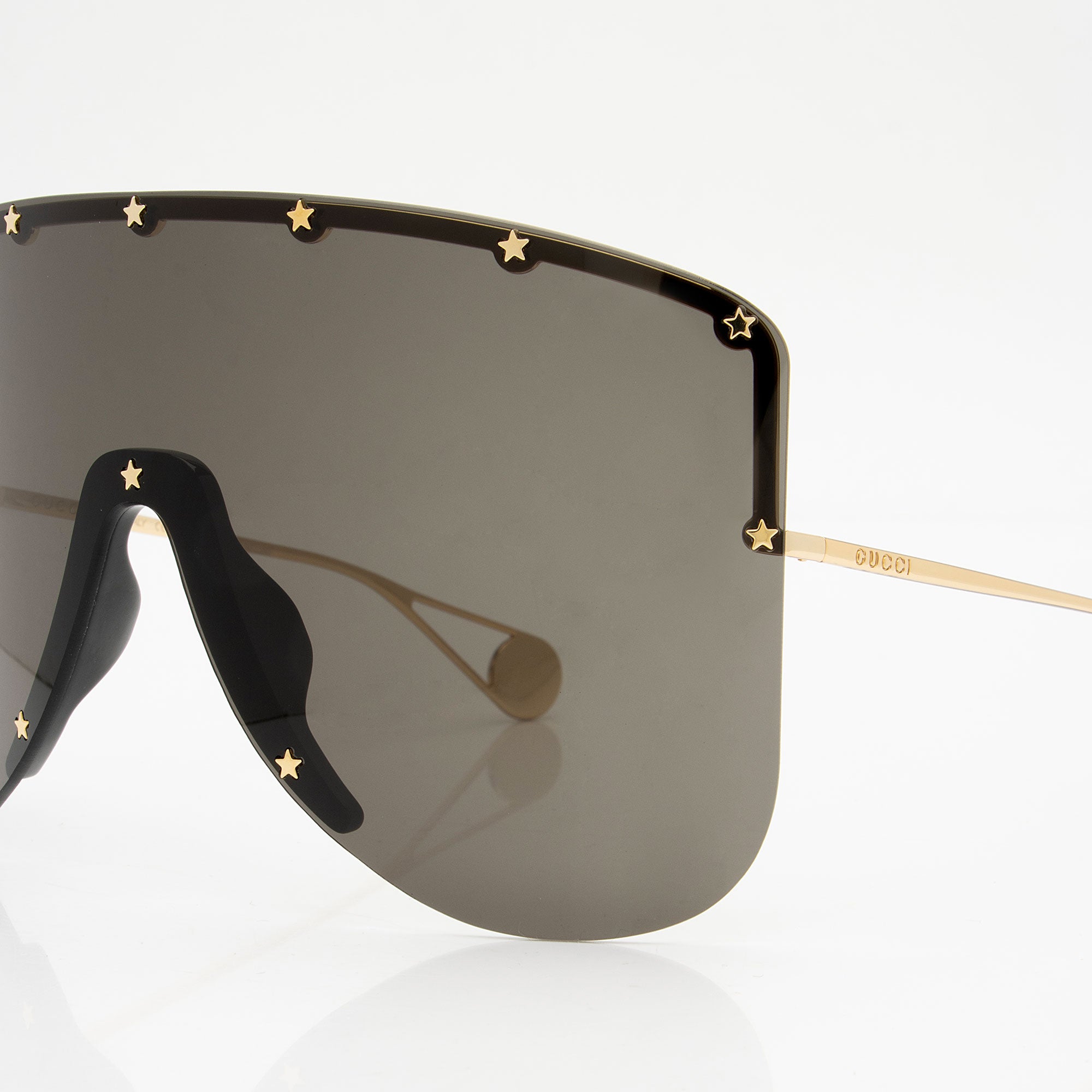 Gucci Star Studded Shield Sunglasses
