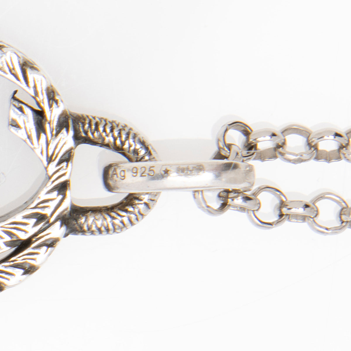 Gucci Sterling Silver Interlocking G Necklace
