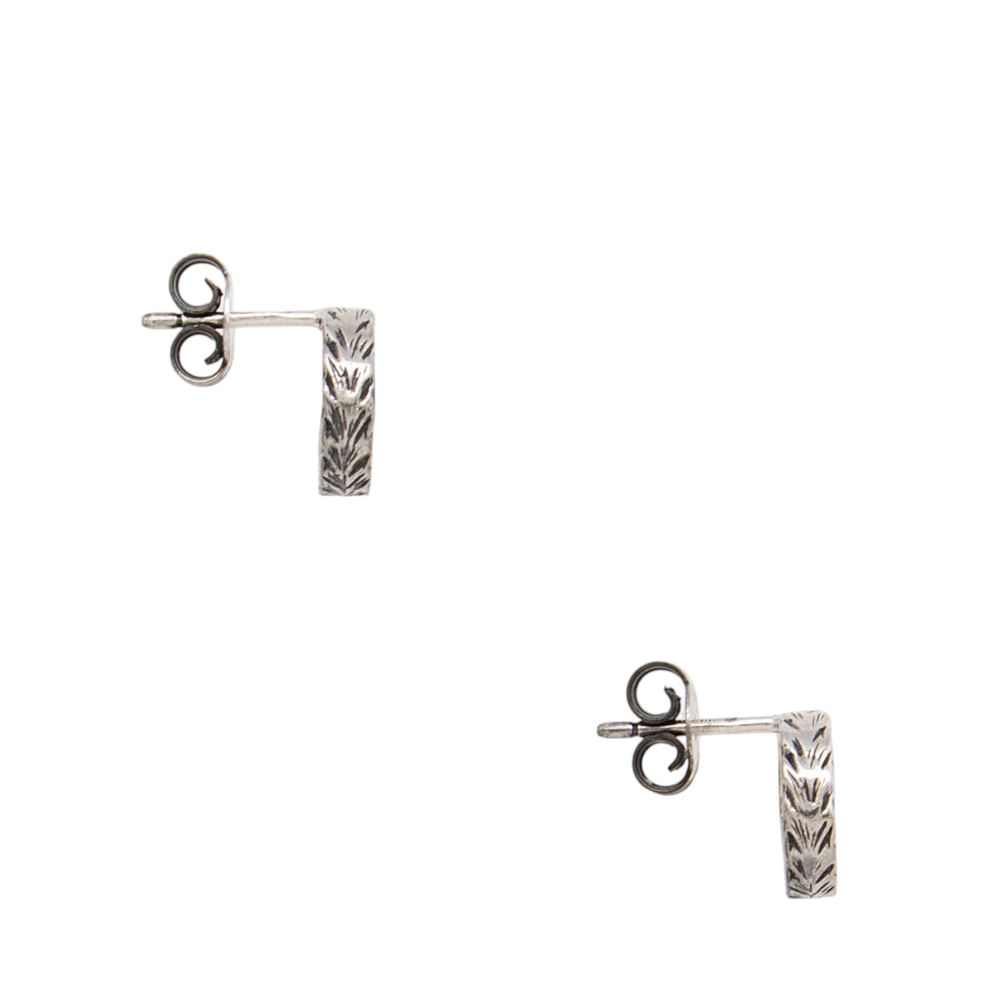 Gucci Sterling Silver Interlocking G Stud Earrings