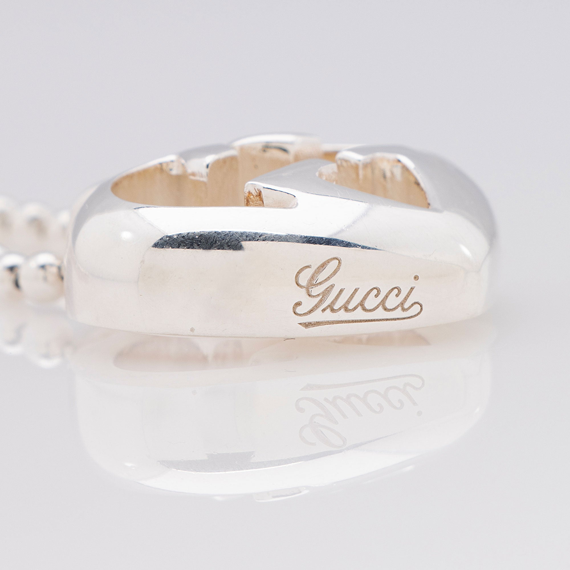 Gucci Sterling Silver Love Britt Heart Necklace (SHF-j4mZmc)