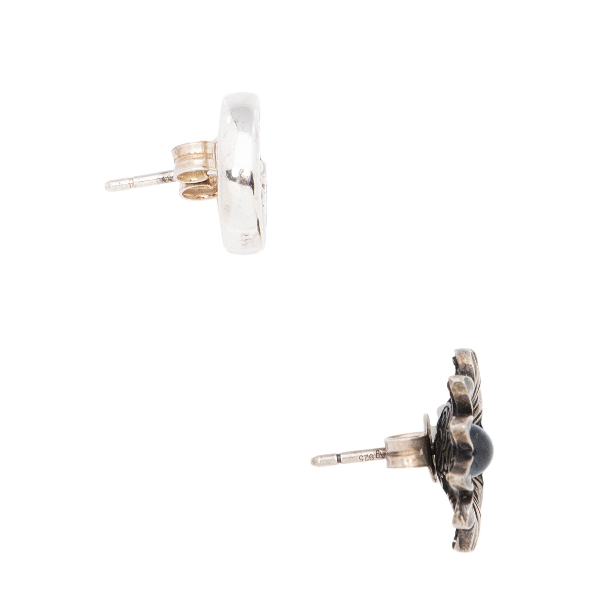 Gucci Sterling Silver Marmont Flower Stud Earrings