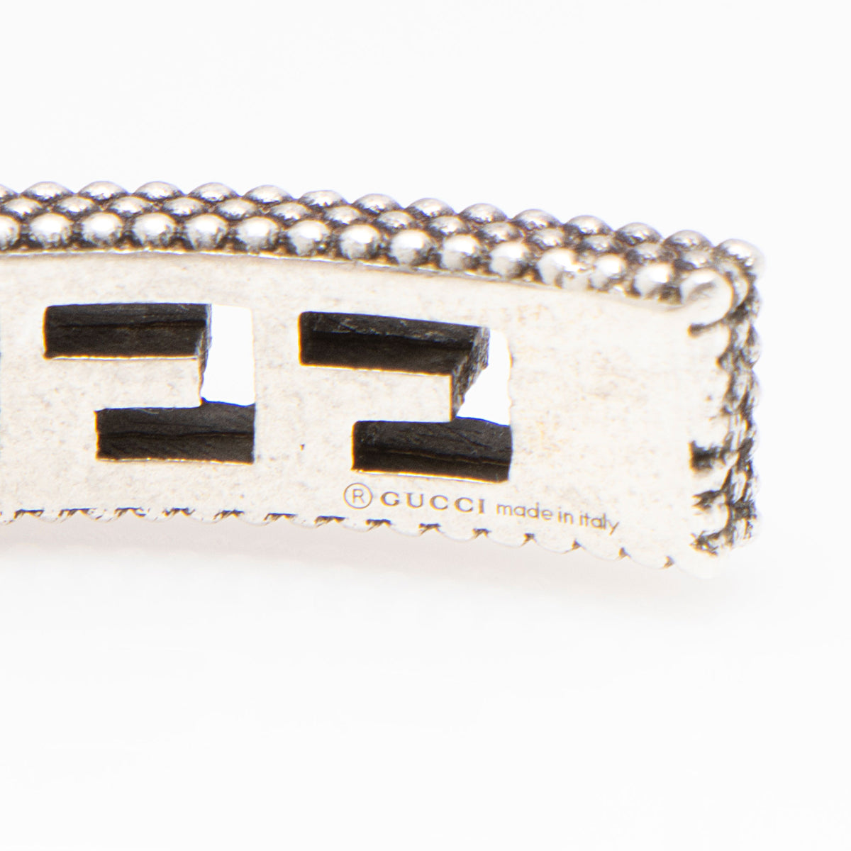 Gucci Sterling Silver Square G Cuff