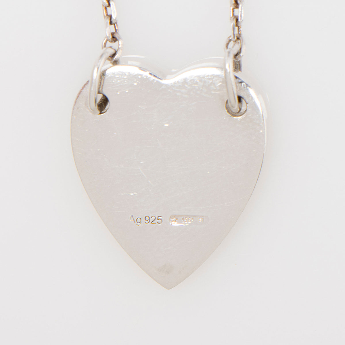 Gucci Sterling Silver Trademark Heart Tag Bracelet