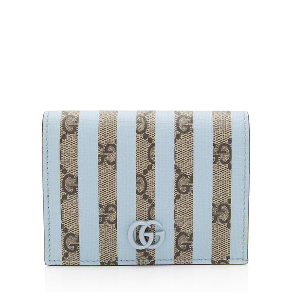 Gucci Striped GG Supreme Card Case (SHF-1rnRmQ)