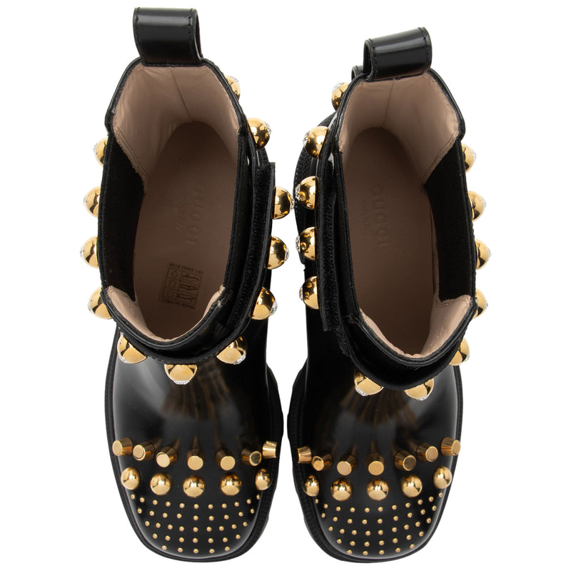 Gucci Studded Calfskin Trip Platform Boots - Size 6.5 / 36.5 (SHF-QTBip4)