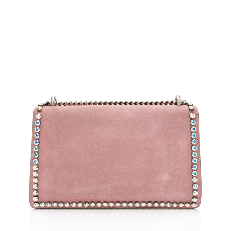 Gucci Suede Crystal Dionysus Small Shoulder Bag (SHF-gv2FGf)