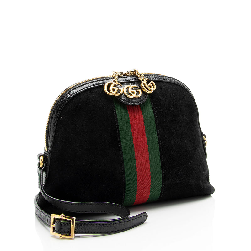 Gucci Suede Ophidia Dome Small Shoulder Bag (SHF-BDjB7x)