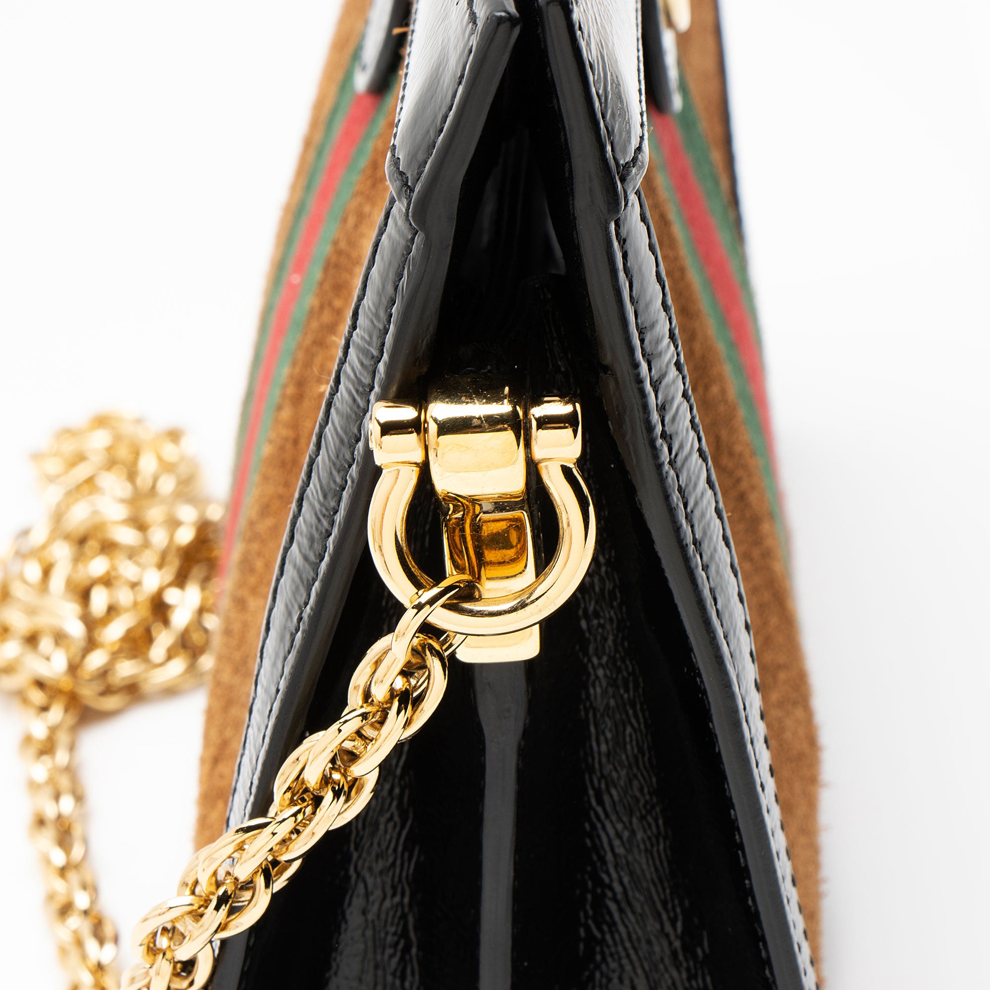 Gucci Suede Ophidia Medium Chain Shoulder Bag