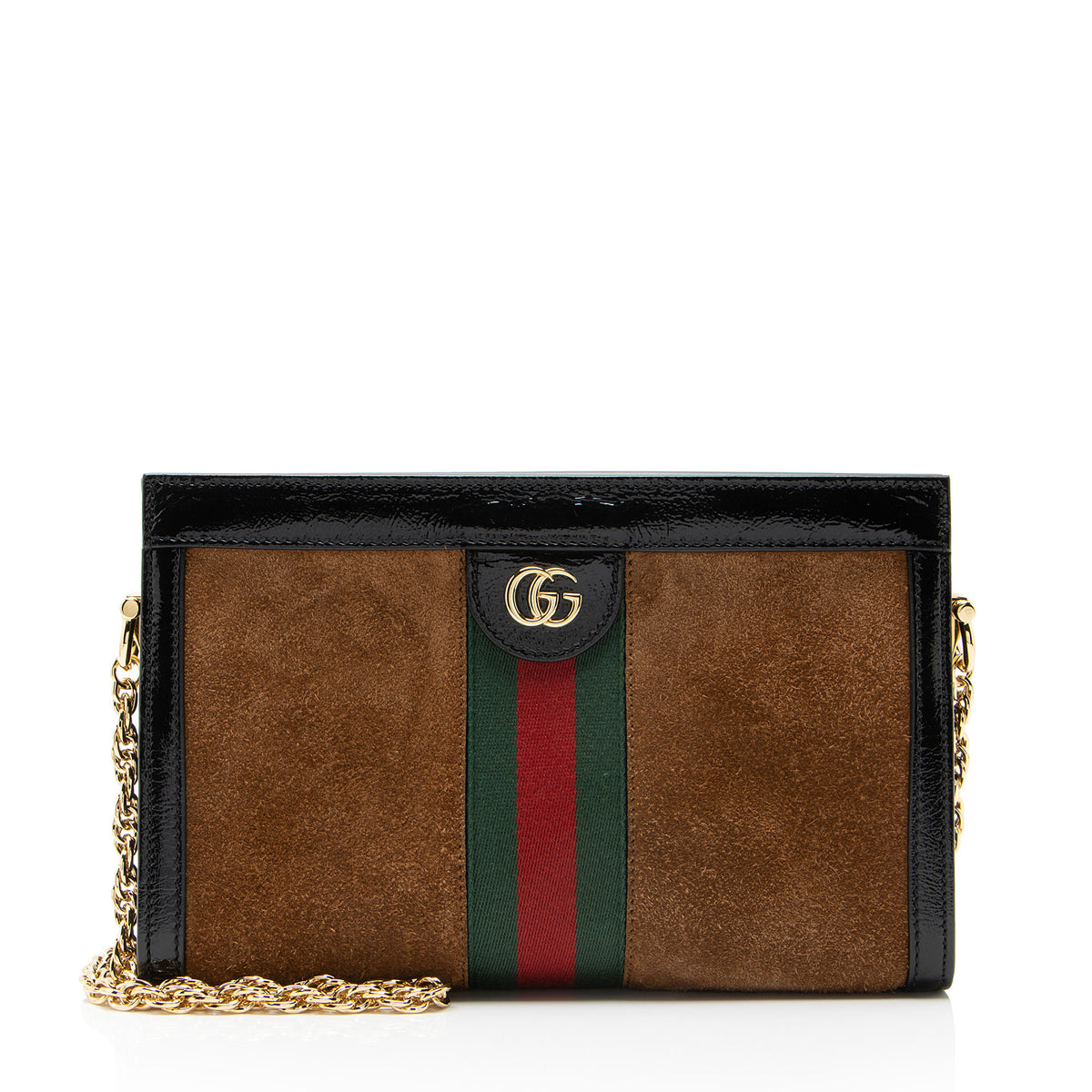 Gucci Suede Ophidia Medium Chain Shoulder Bag