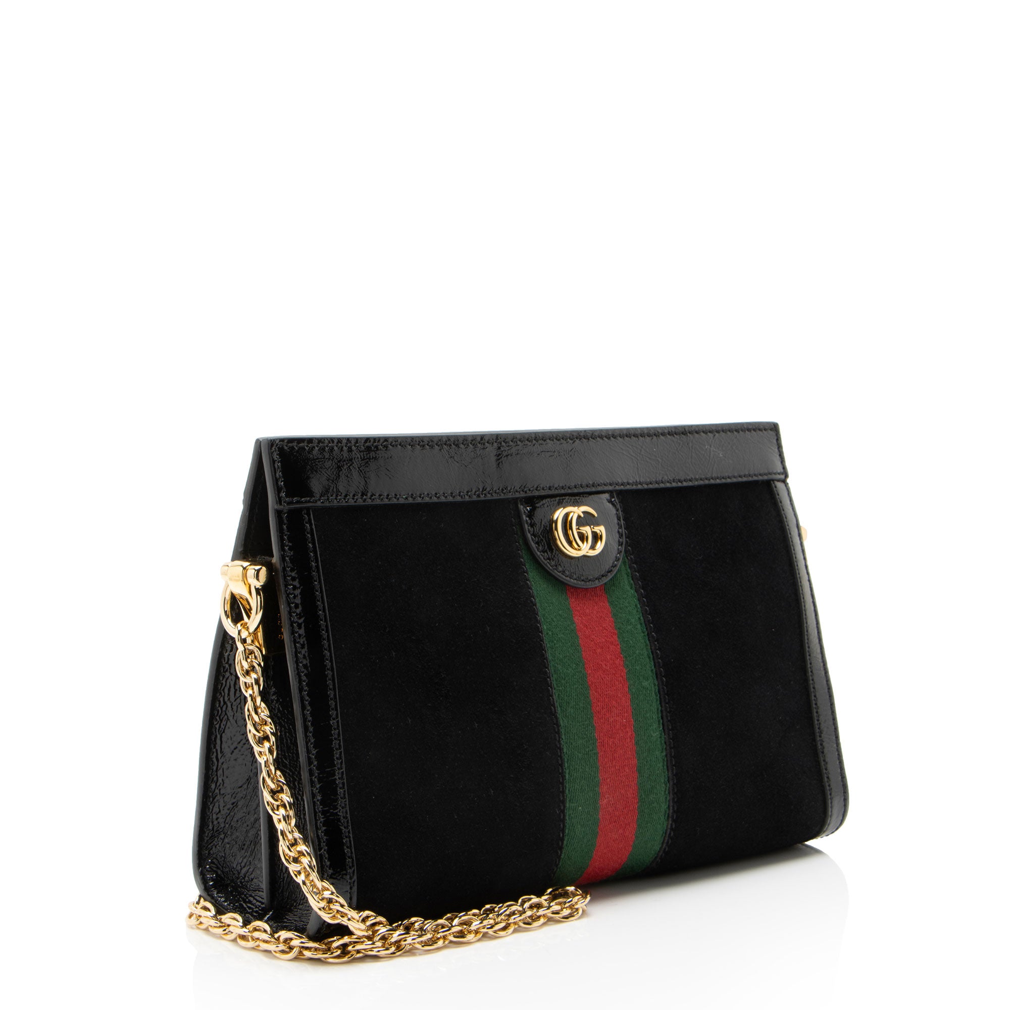 Gucci Suede Ophidia Medium Chain Shoulder Bag