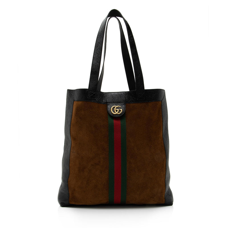 Gucci suede tote outlet bag