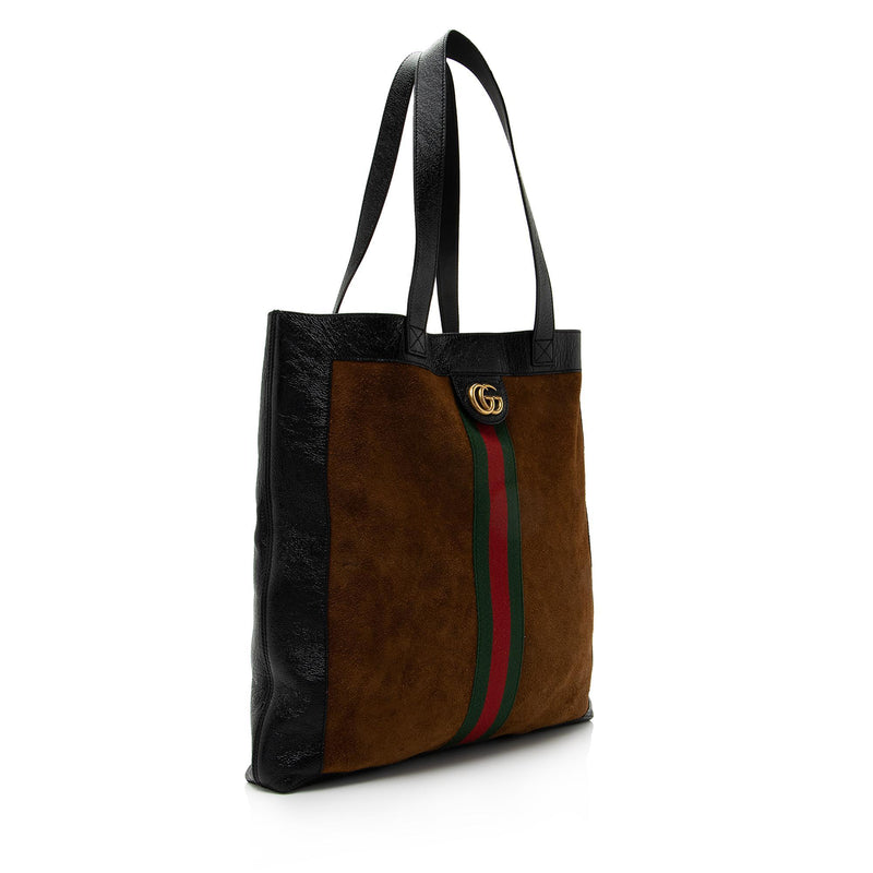 Gucci Suede Ophidia Vertical Large Shopping Tote (SHF-SeZMpK)