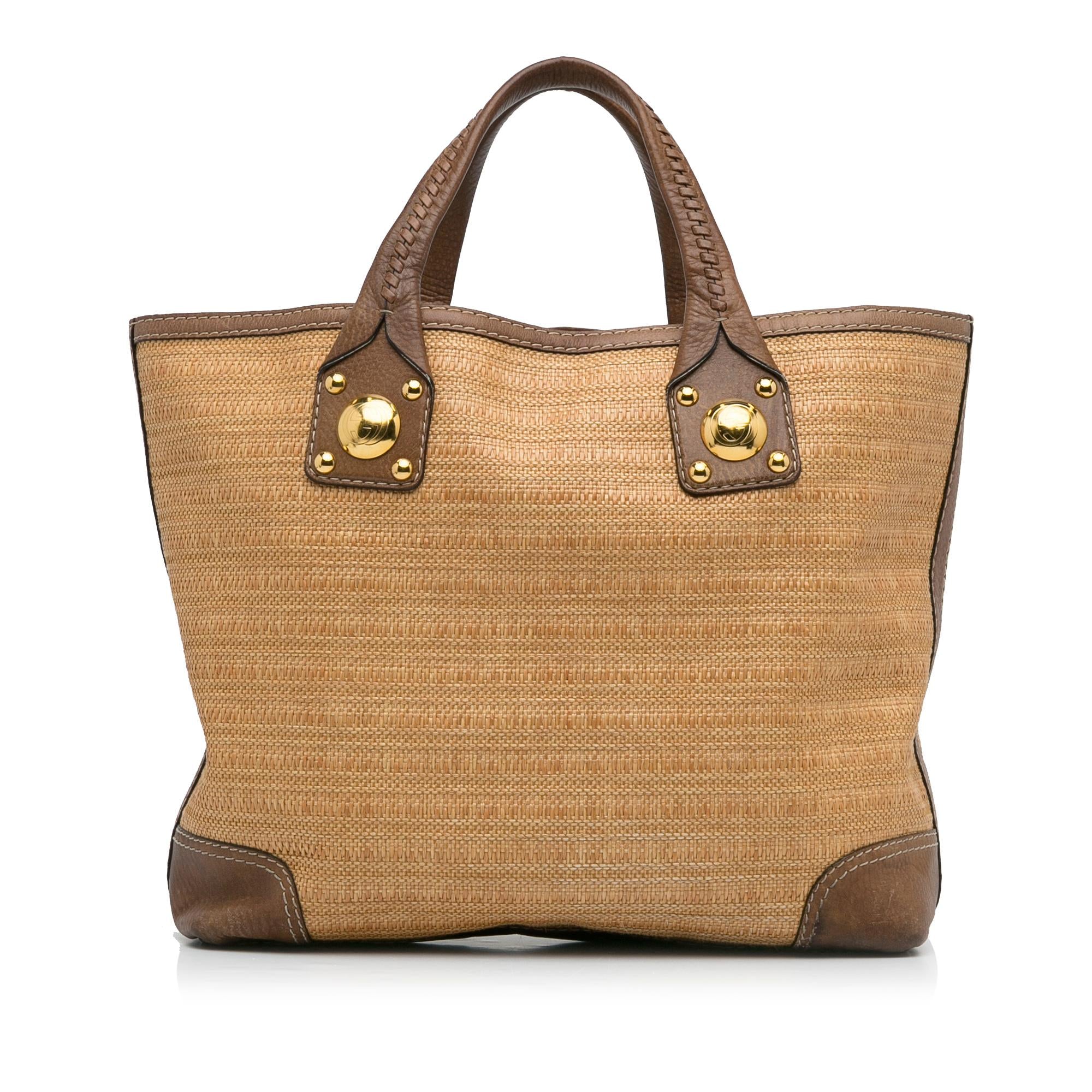 Gucci Sunset Straw Tote Bag (SHG-fPDmkH)