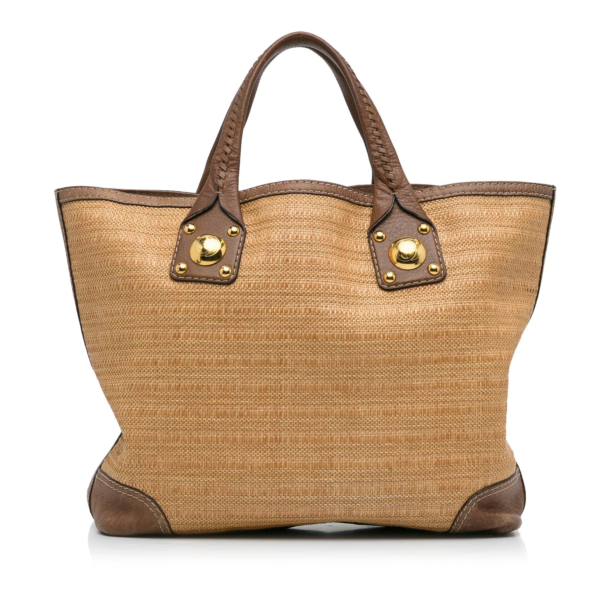 Gucci Sunset Straw Tote Bag (SHG-fPDmkH)