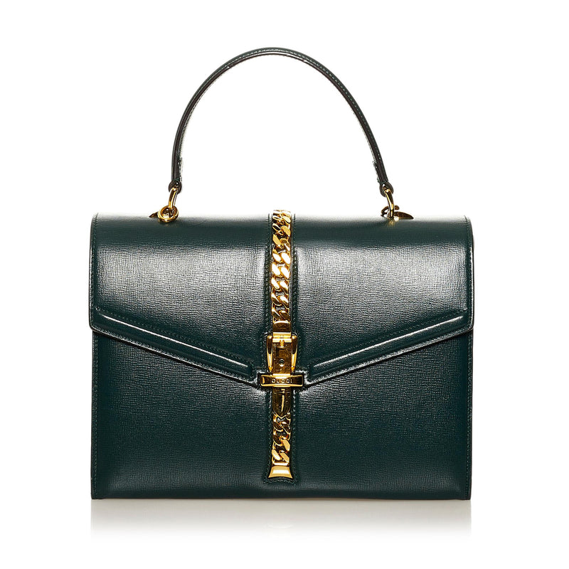 Gucci Sylvie 1969 Leather Satchel SHG wXrkS4 LuxeDH