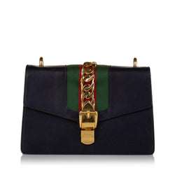 Gucci Black Small Sylvie Shoulder Bag Gold Hardware Available For
