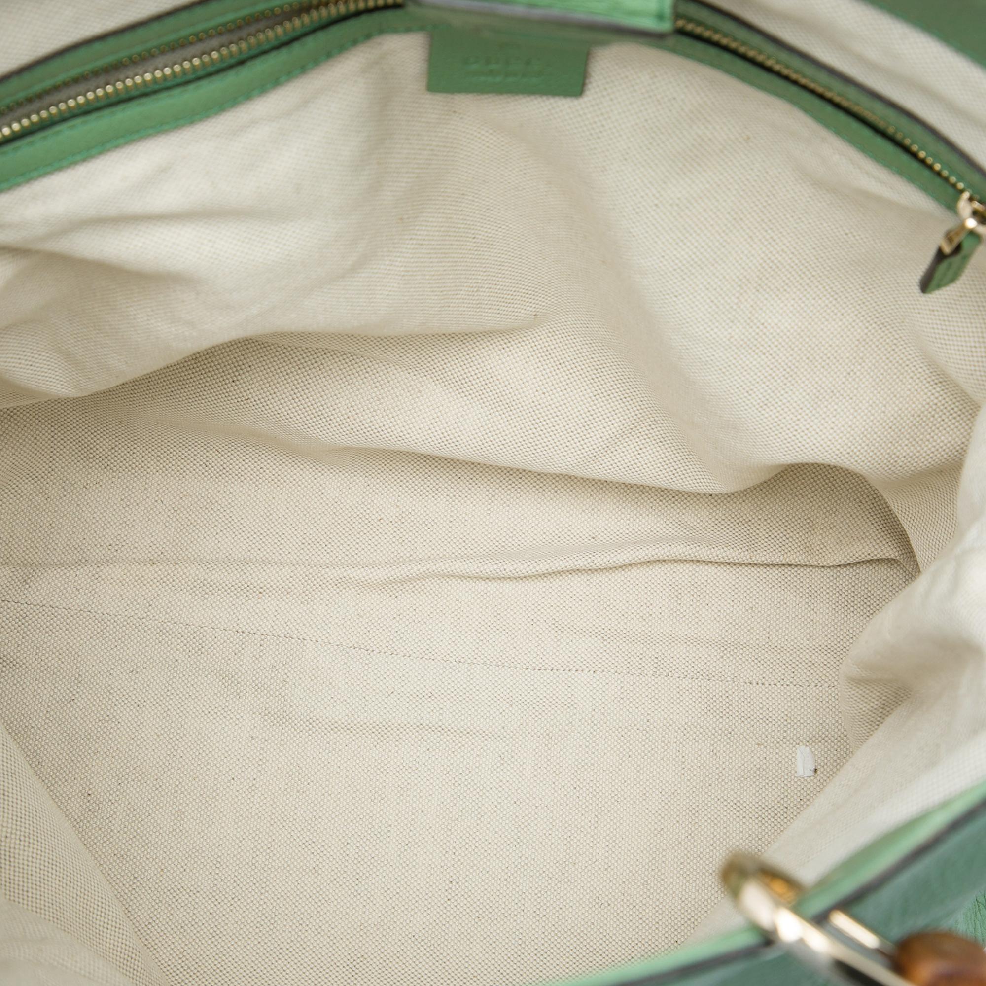 Gucci Tall Calfskin Bamboo Shopper Tote