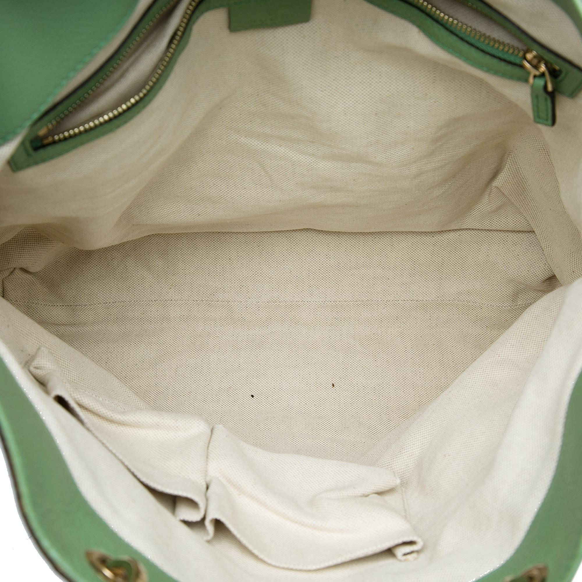 Gucci Tall Calfskin Bamboo Shopper Tote