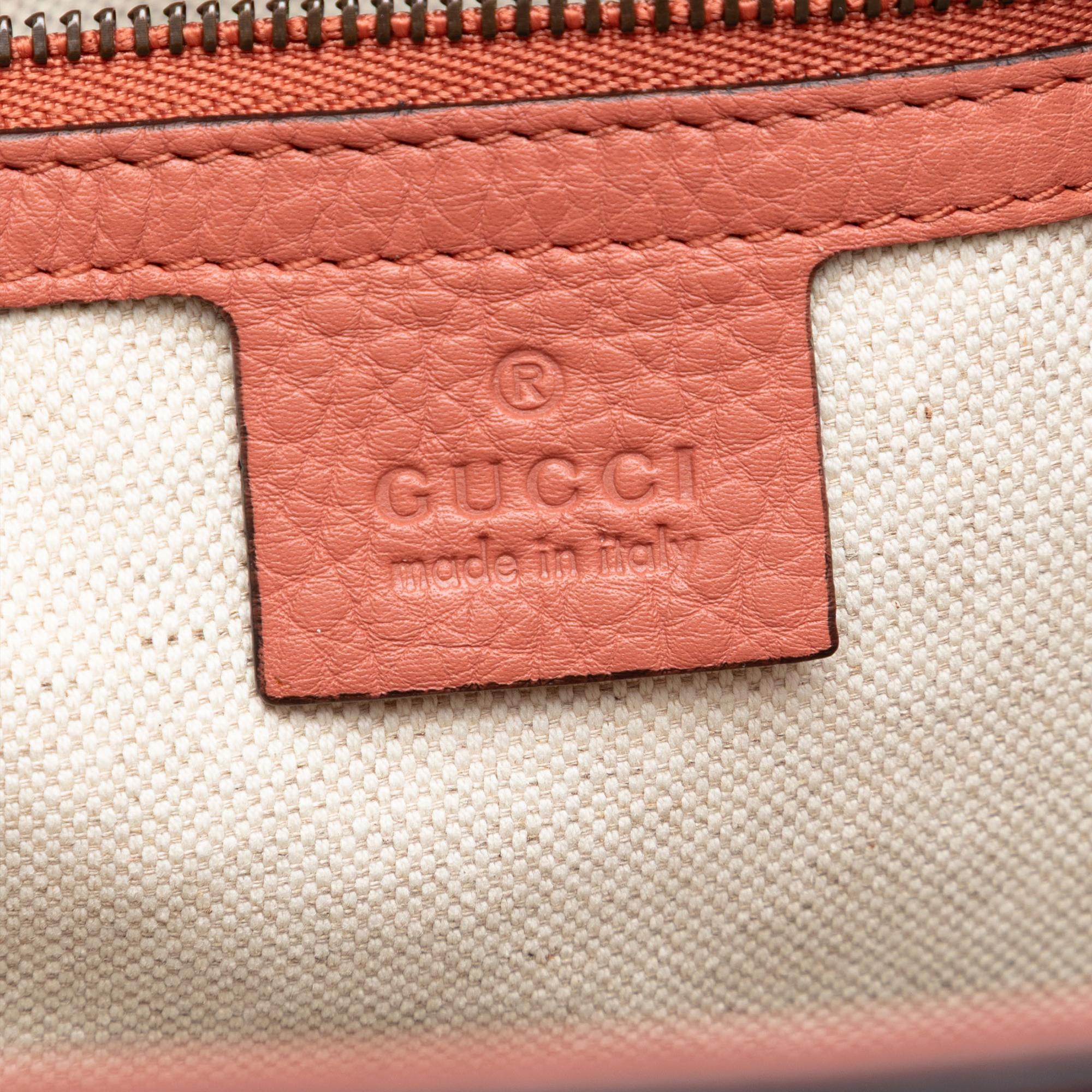 Gucci Tall Calfskin Bamboo Shopper Tote