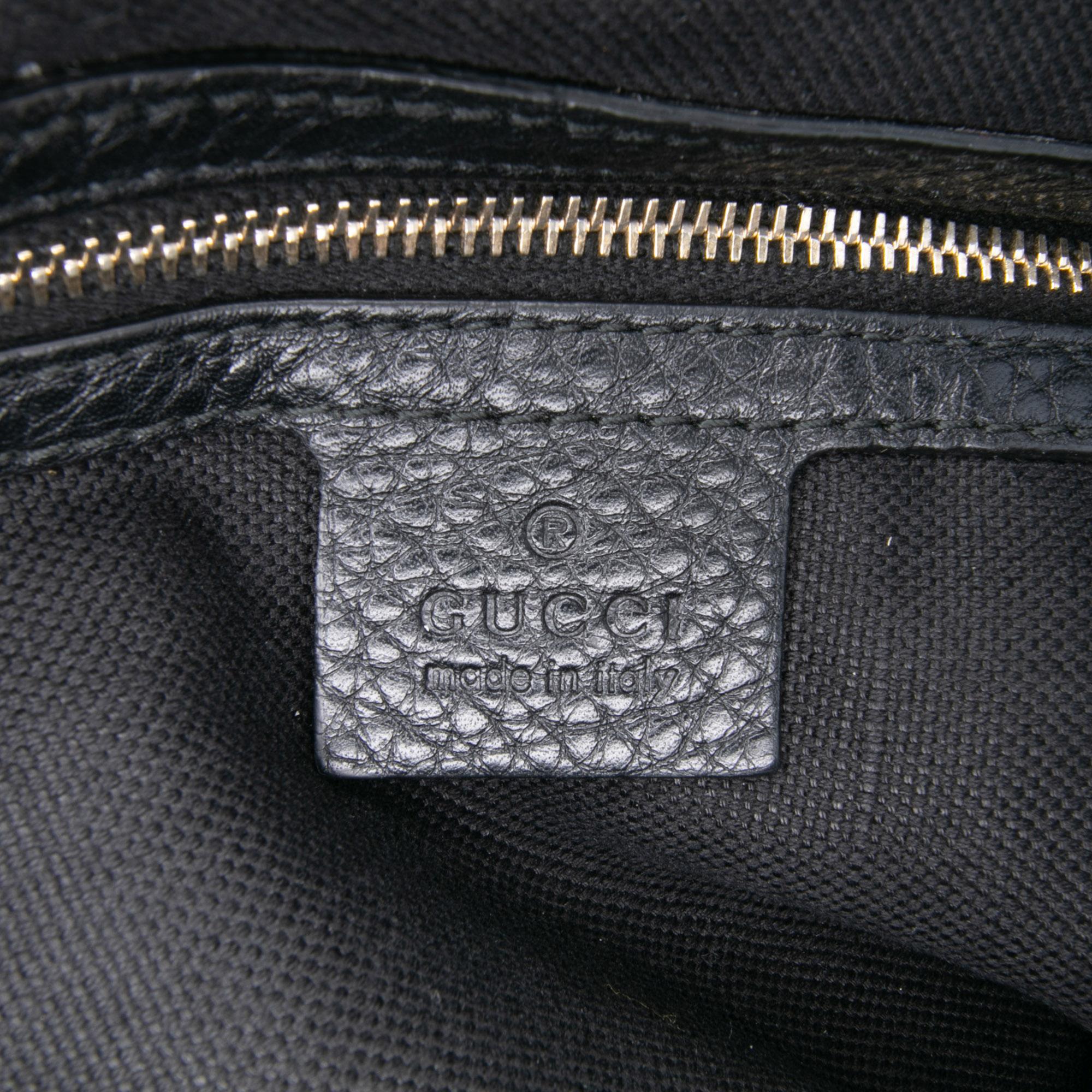 Gucci Tall Leather Bamboo Shopper Tote