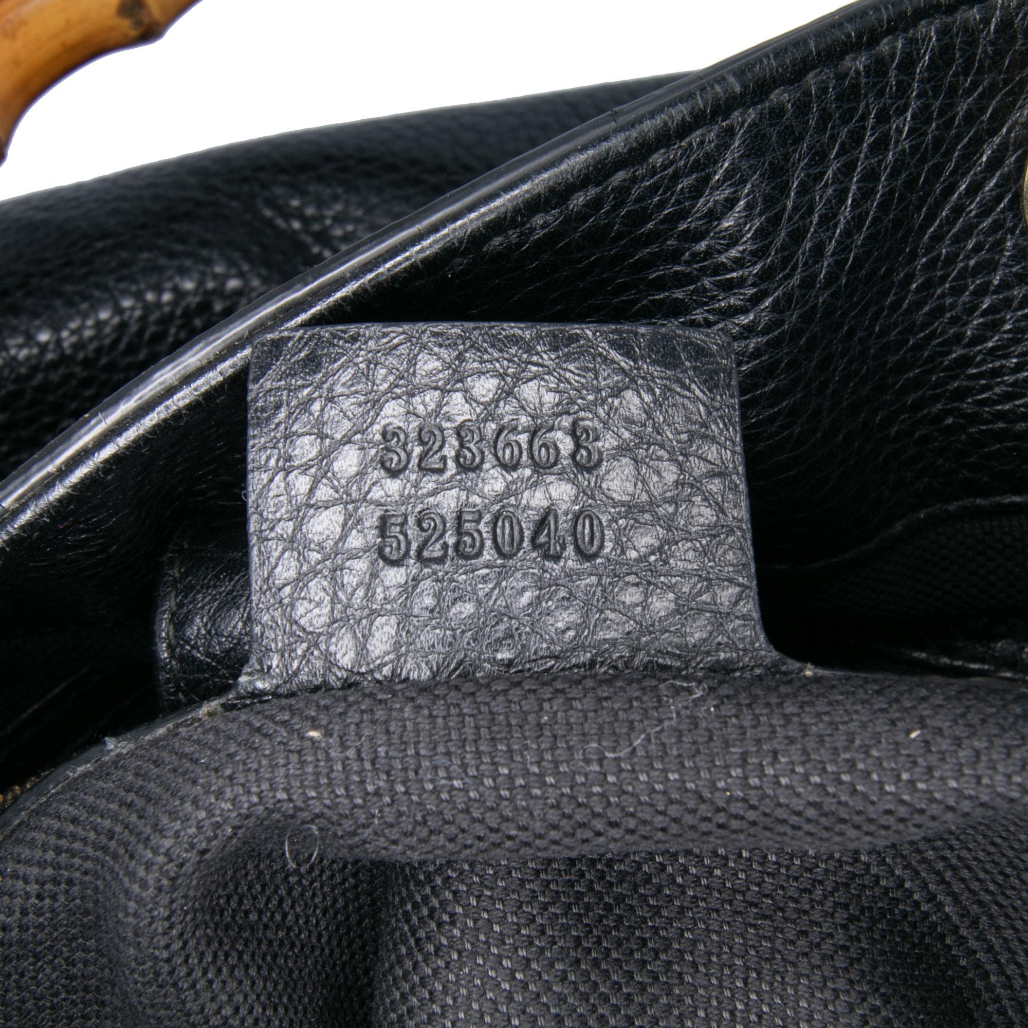 Gucci Tall Leather Bamboo Shopper Tote