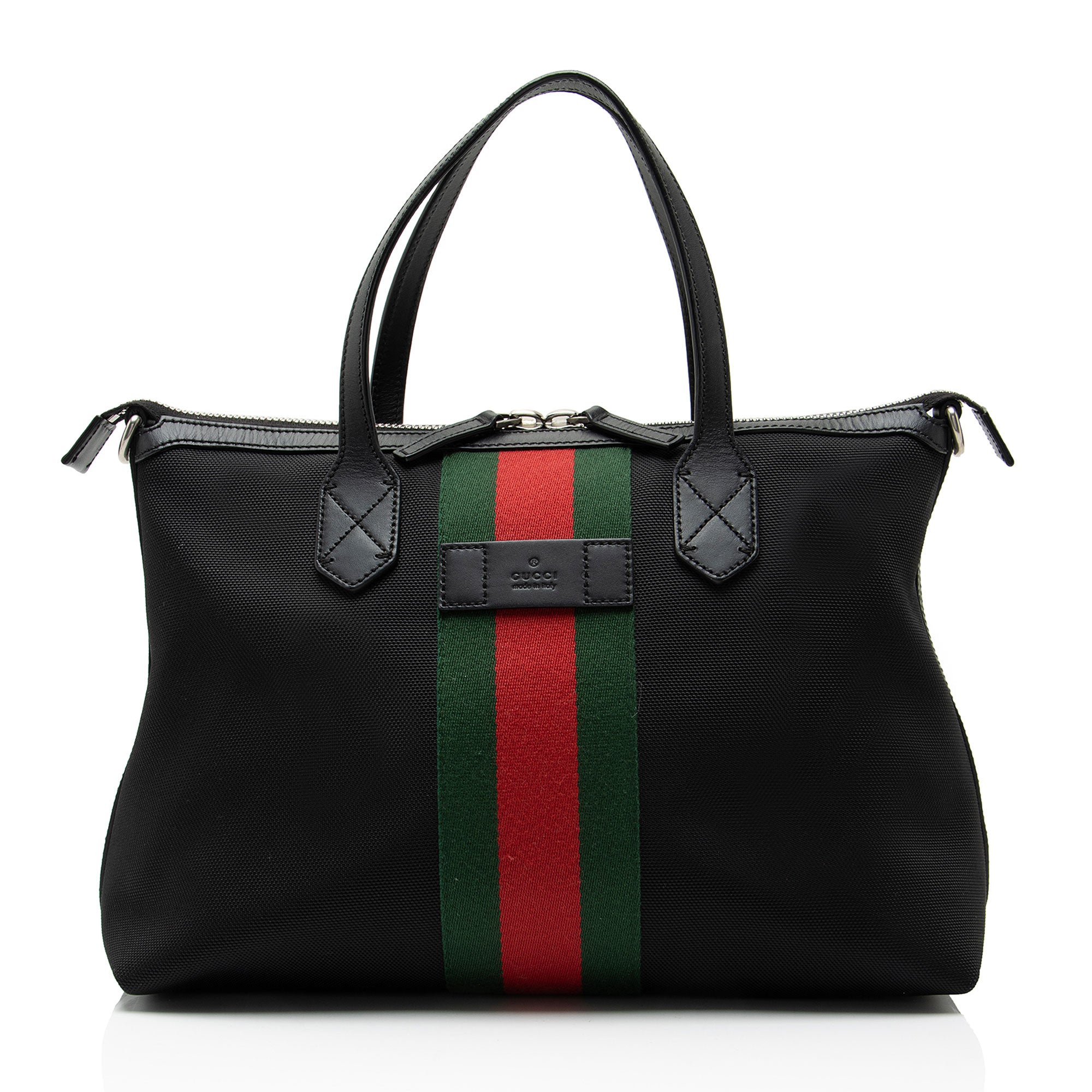 Gucci Techno Canvas Web Convertible Medium Tote
