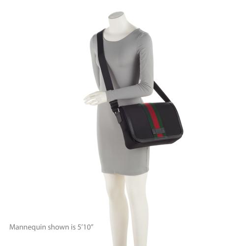 Gucci Techno Canvas Web Flap Messenger Bag SHF TK0IAS LuxeDH