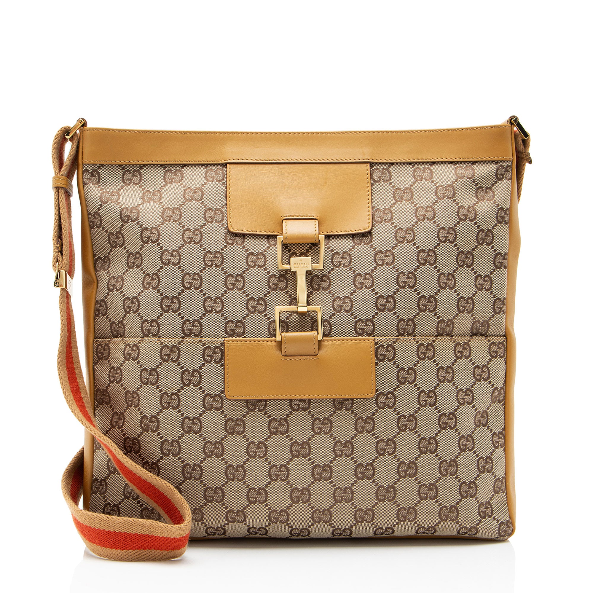 Gucci Vintage GG Canvas Bardot Pocket Messenger