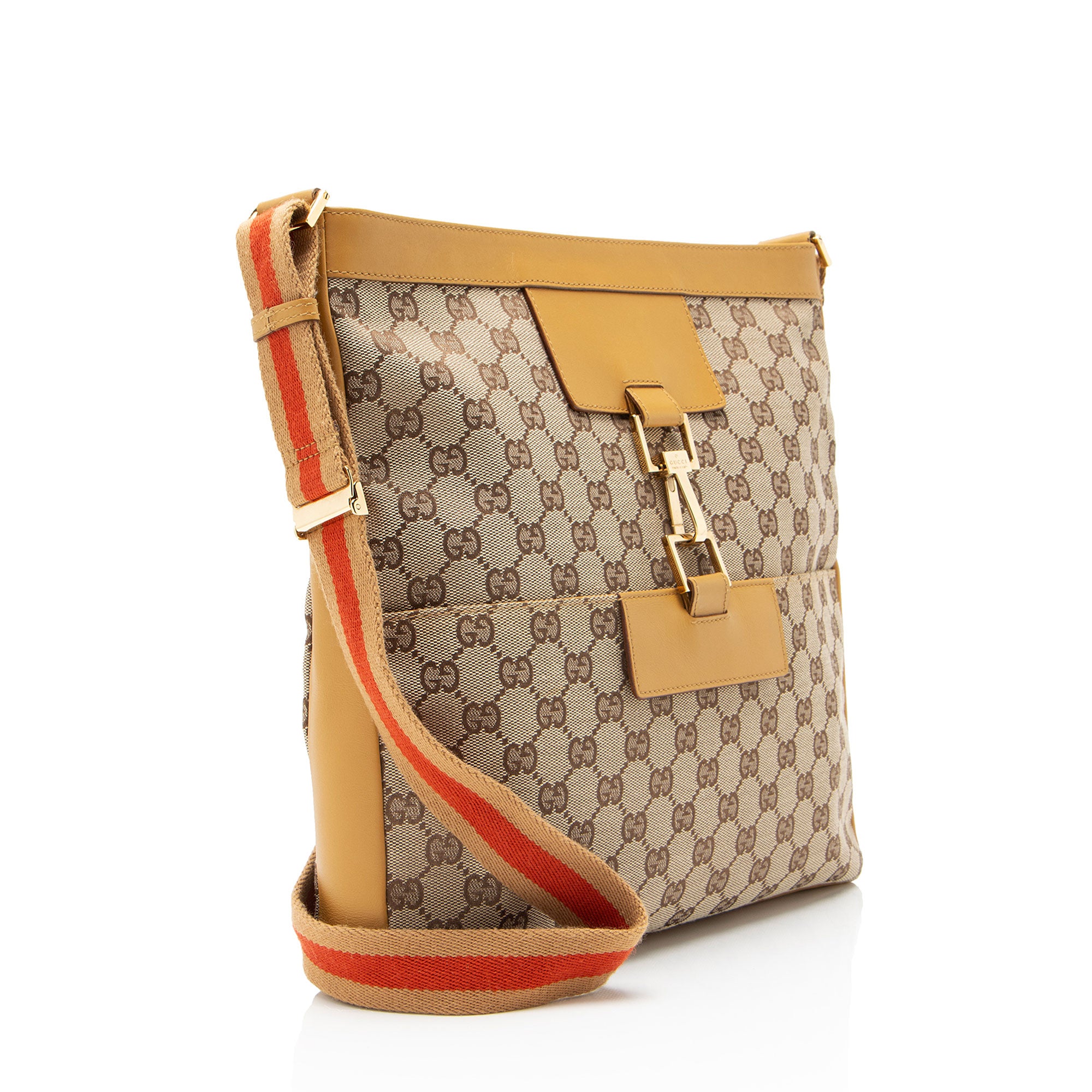 Gucci Vintage GG Canvas Bardot Pocket Messenger