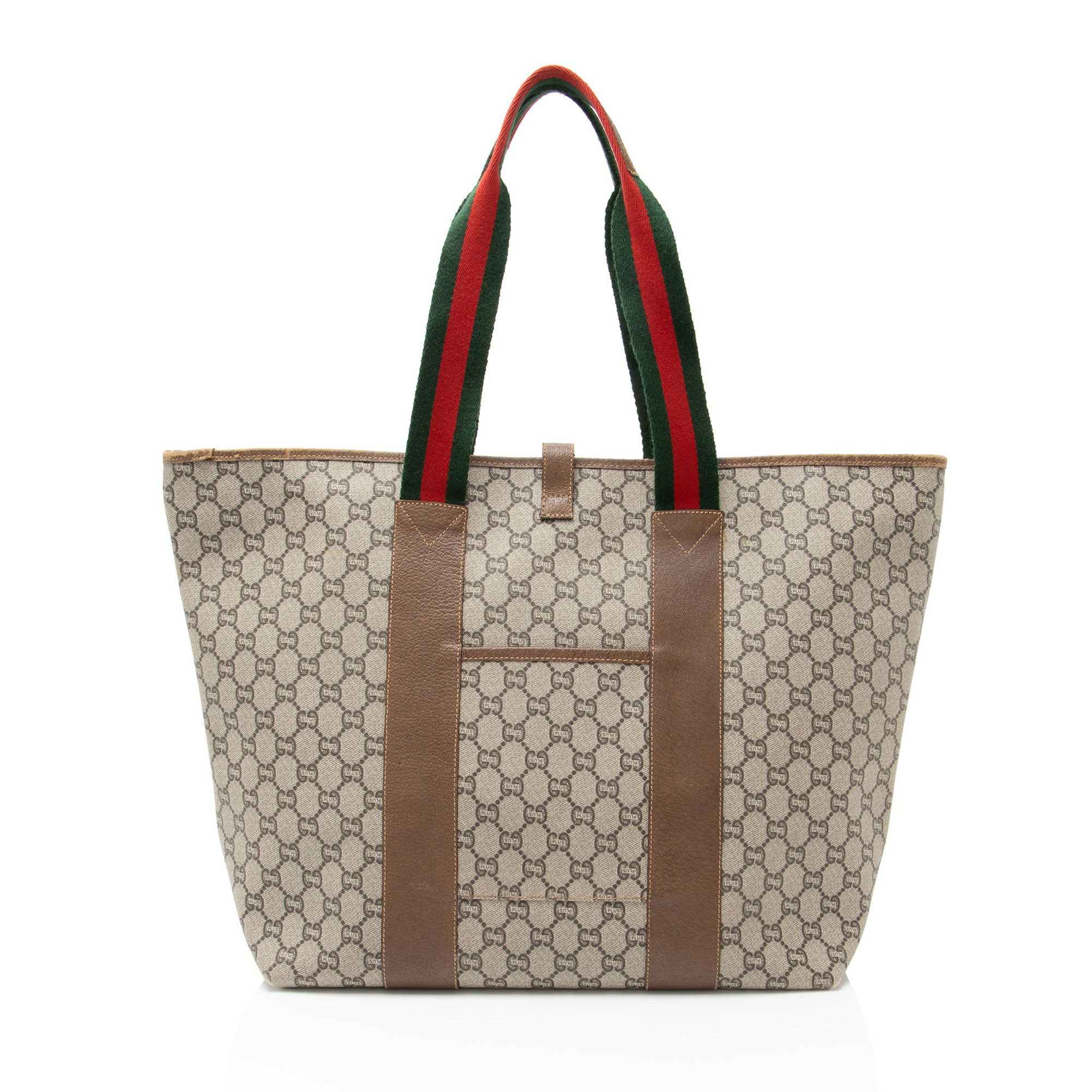 Gucci Vintage GG Plus Web Large Tote