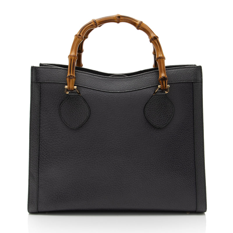 Gucci Vintage Leather Bamboo Diana Tote (SHF-7SmqFT)