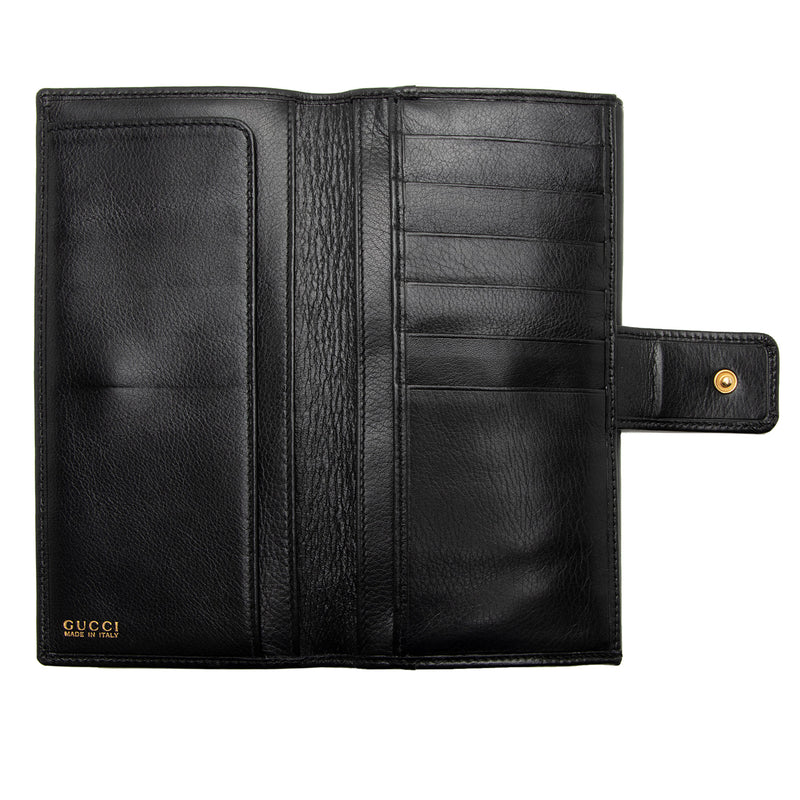 Gucci Vintage Leather Bamboo Wallet (SHF-6HBZUJ)