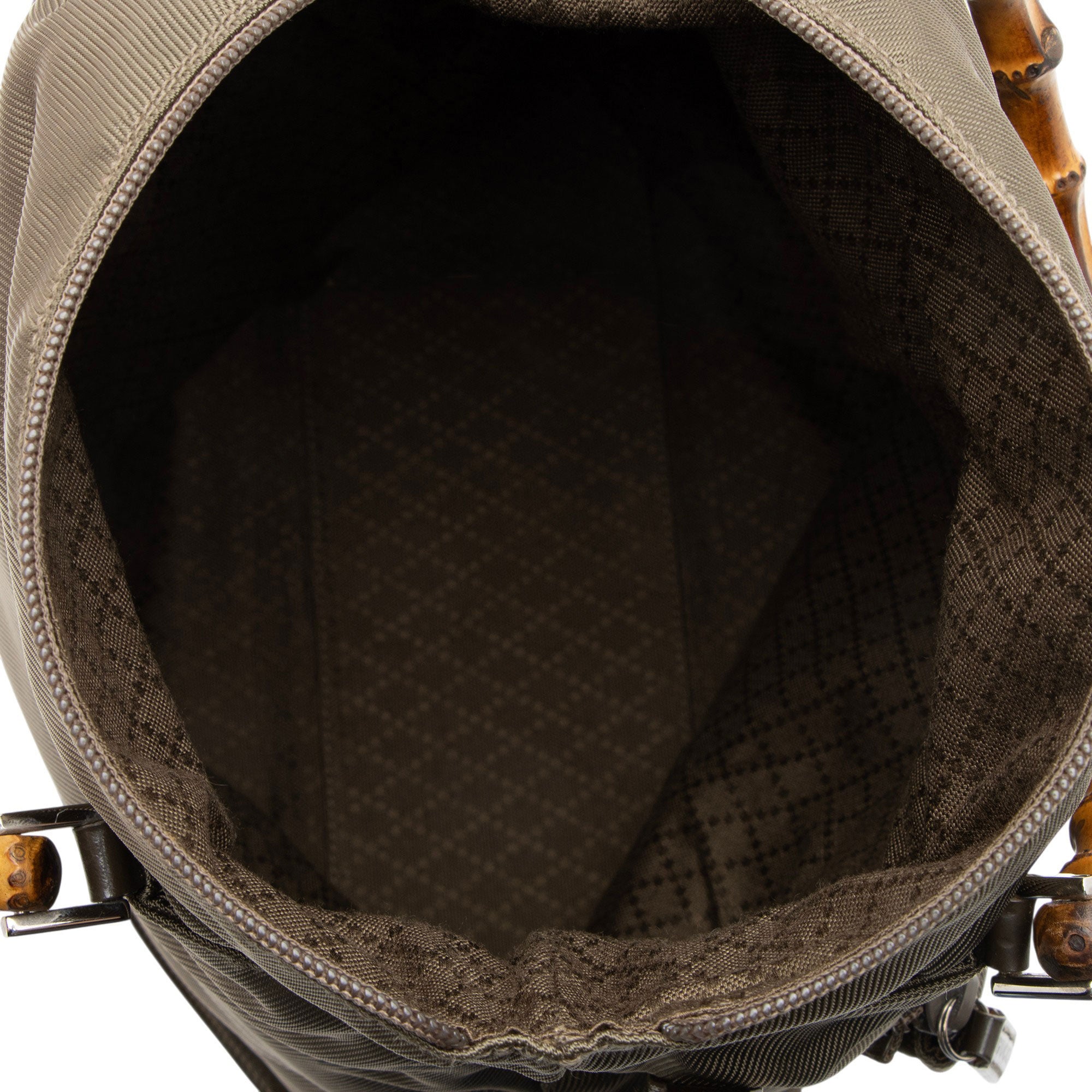 Gucci Vintage Quilted Nylon Bamboo Tote