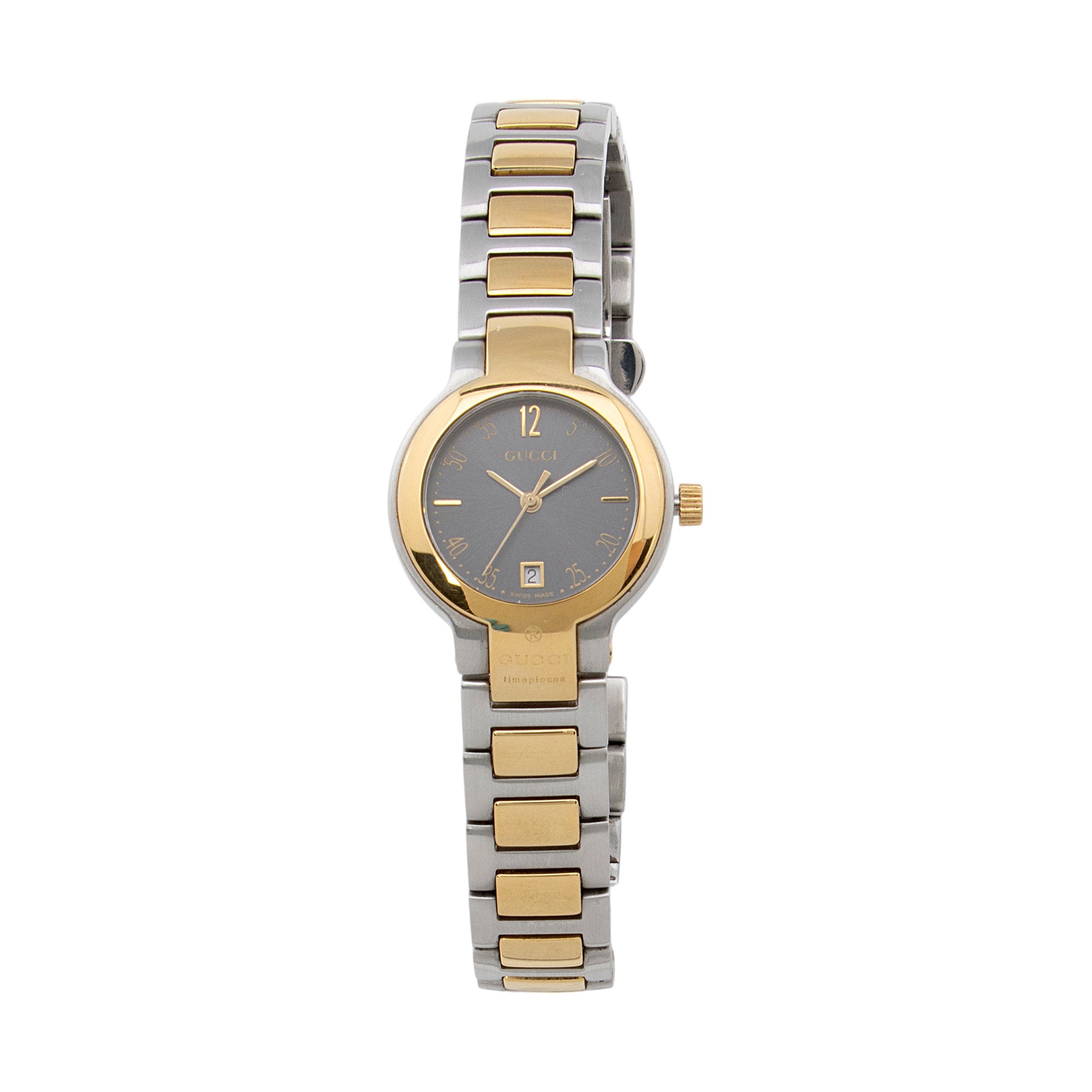Gucci Vintage Stainless Steel Two Tone 8900m Watch (SHF-ZDQ0EH)