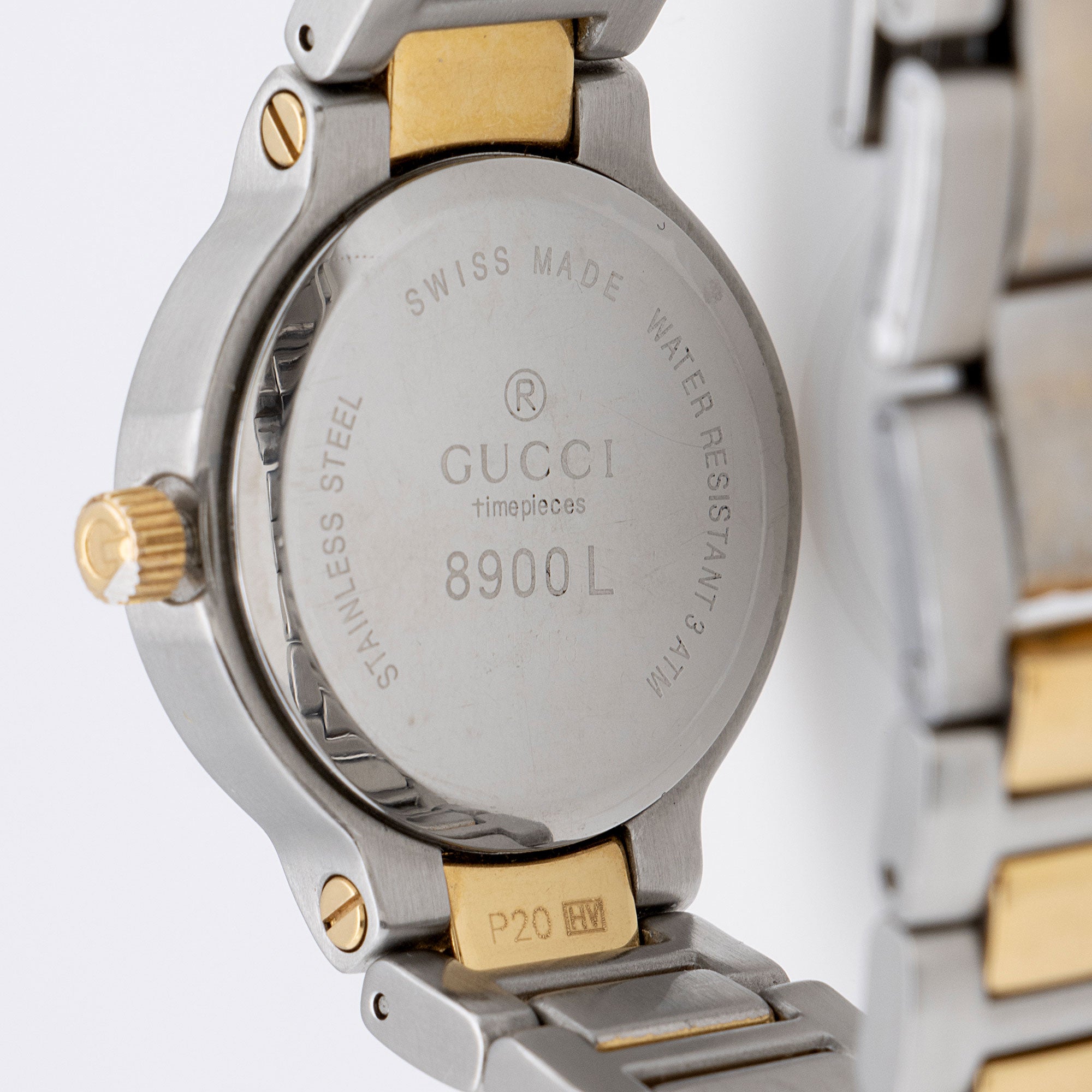 Gucci Vintage Stainless Steel Two Tone 8900m Watch (SHF-ZDQ0EH)