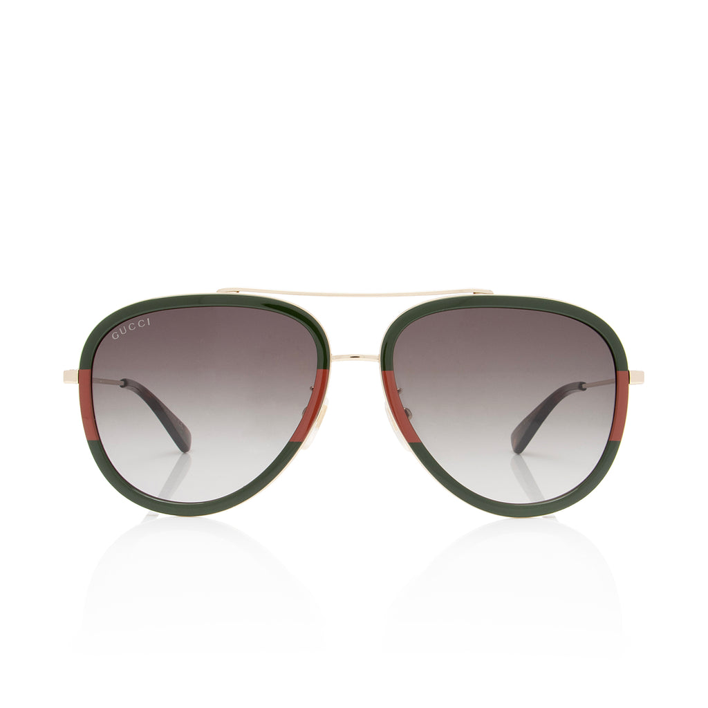 Louis Vuitton Grease Aviator Sunglasses (SHF-YdgEmH) – LuxeDH