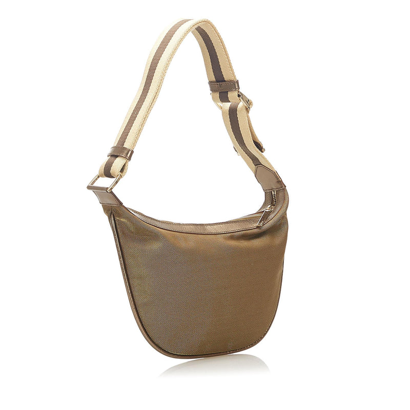 Gucci Web Canvas Shoulder Bag (SHG-32365)