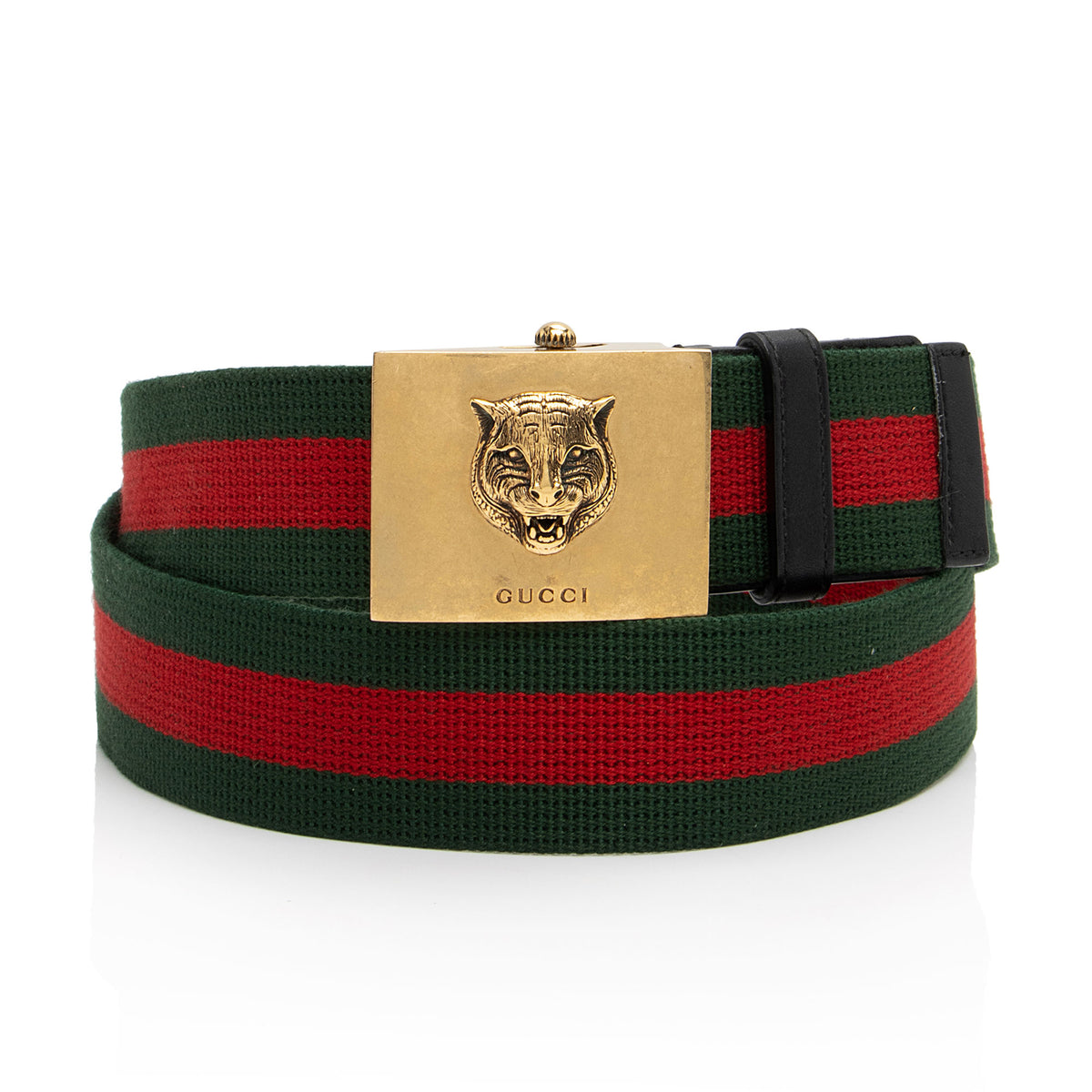 Gucci Web Feline Buckle Belt - Size 40 / 100 (SHF-Imw5gg) display picture 1