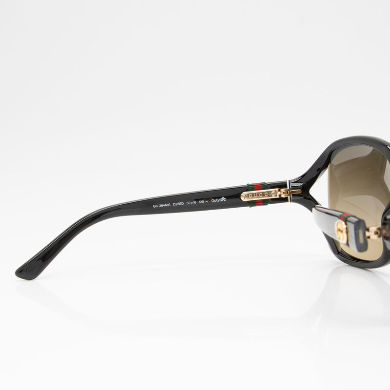 Gucci Oversize Web GG Sunglasses (SHF-s2TxN2)