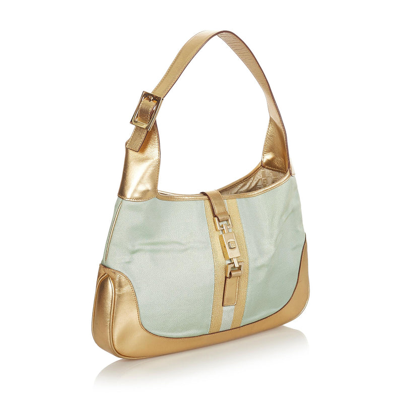 Gucci Web Jackie Canvas Shoulder Bag (SHG-25772)
