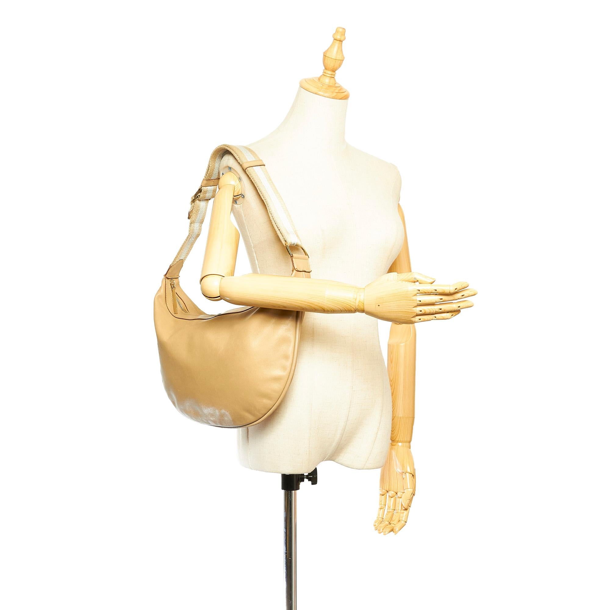 Gucci Web Leather Hobo Bag (SHG-32154)