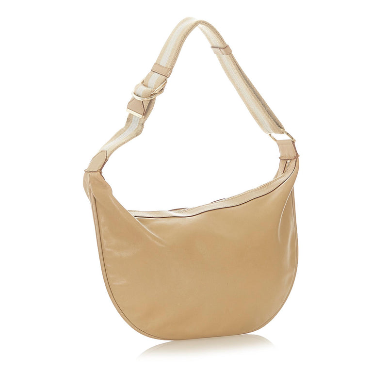 Gucci Web Leather Hobo Bag (SHG-32154)