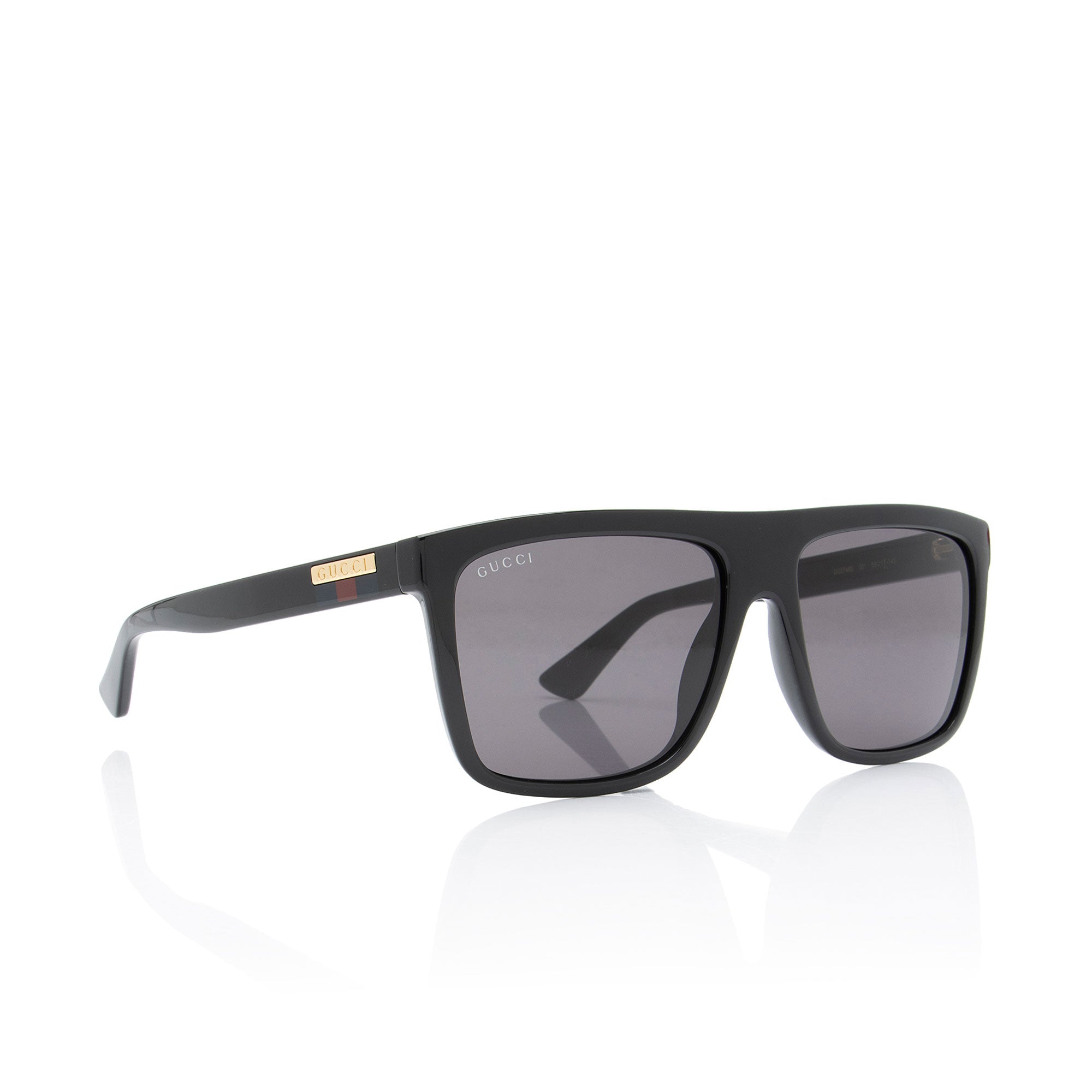 Gucci Web Logo Square Men's Sunglasses