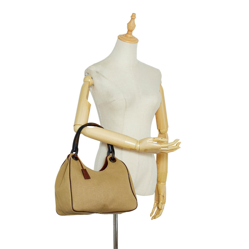 Gucci Wood Handle Canvas Handbag SHG zB1eEr LuxeDH